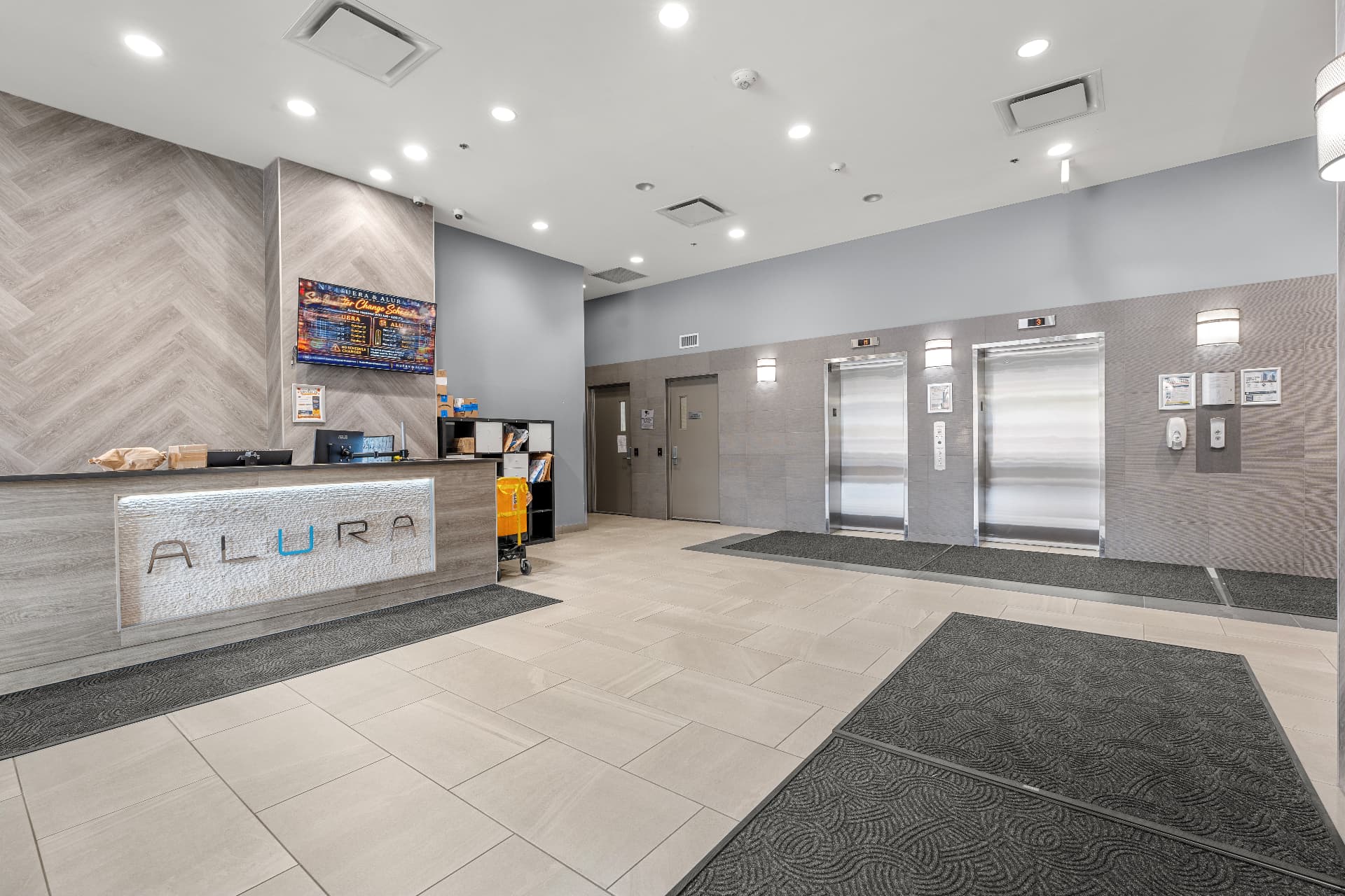 Residence lobby with concierge desk